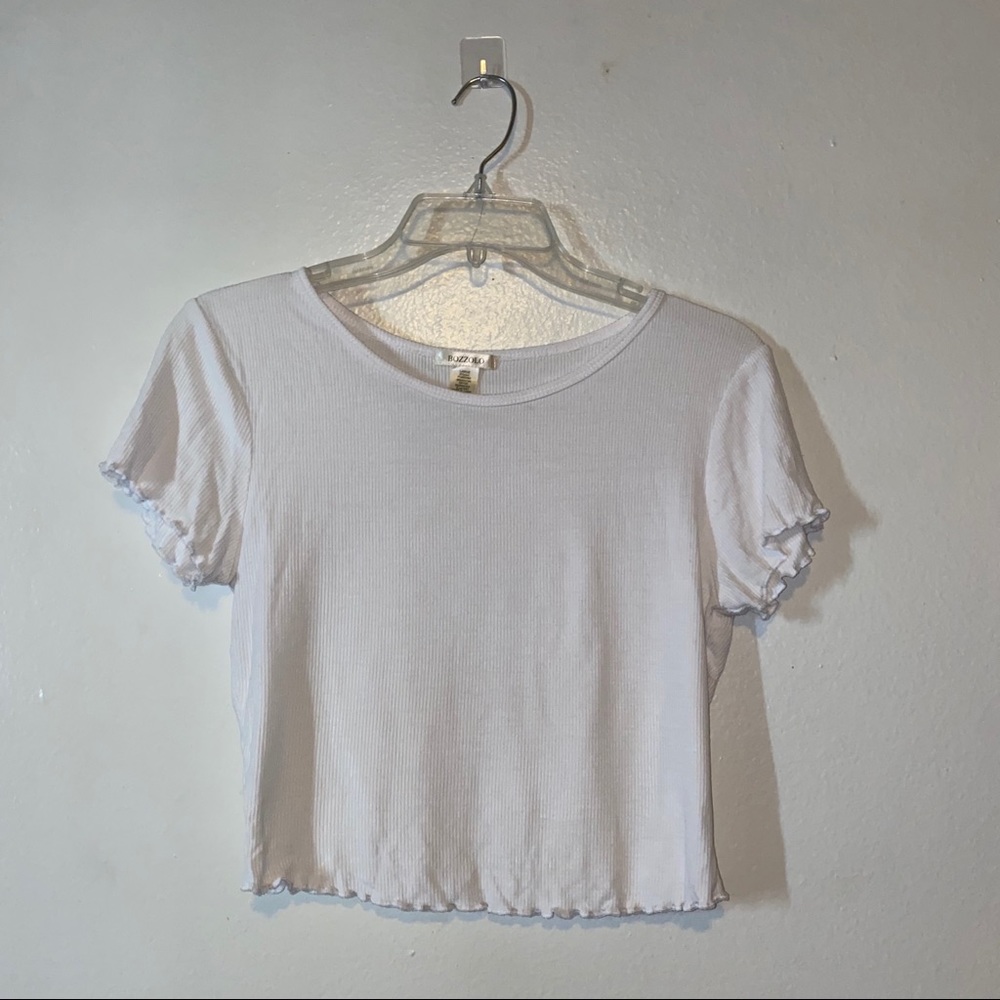 white Crop top